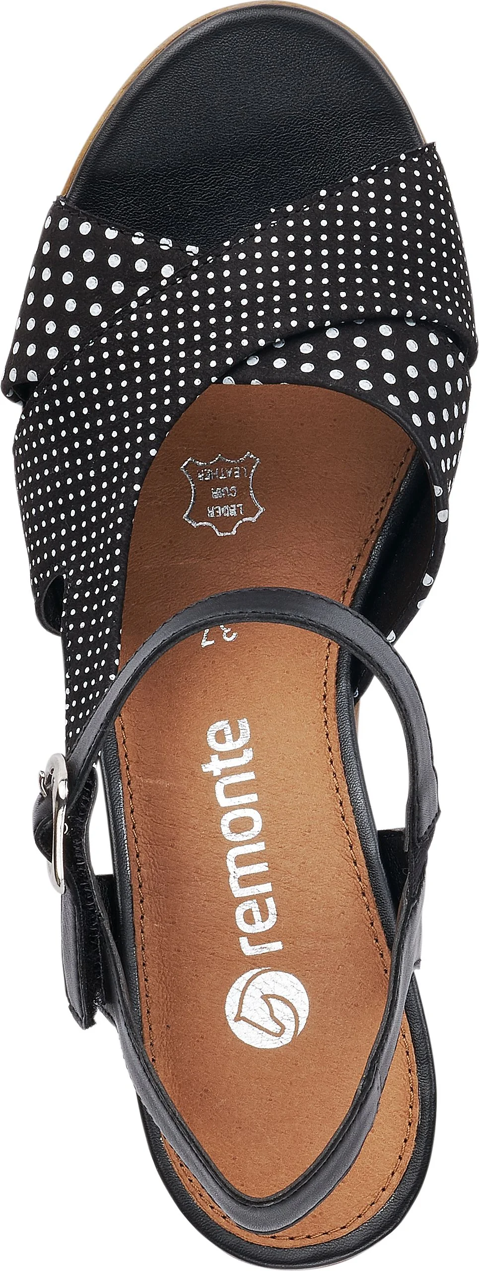 Black Dressy Sandal Polka Dot - Image 6