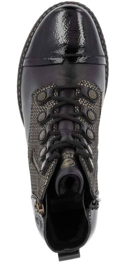 Black/Grey Lace Up Fur Lined - Image 6