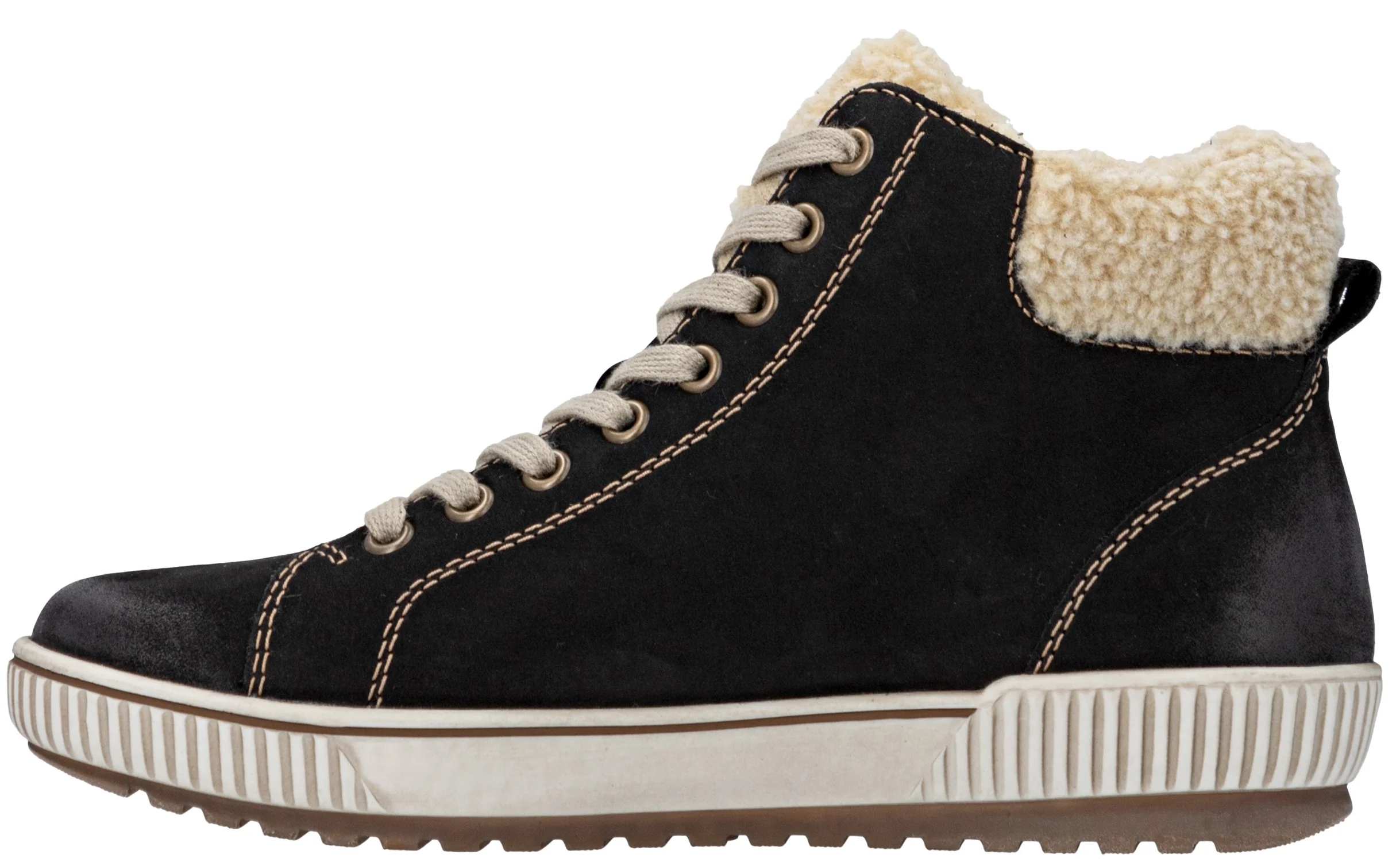 Black Lace Up Boot - Image 2