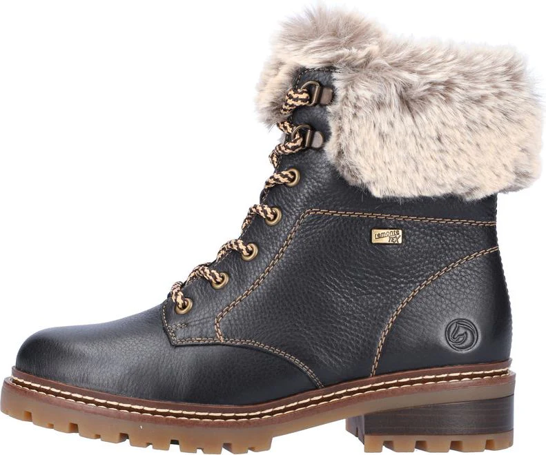 Black Lace Up Boot - Image 3