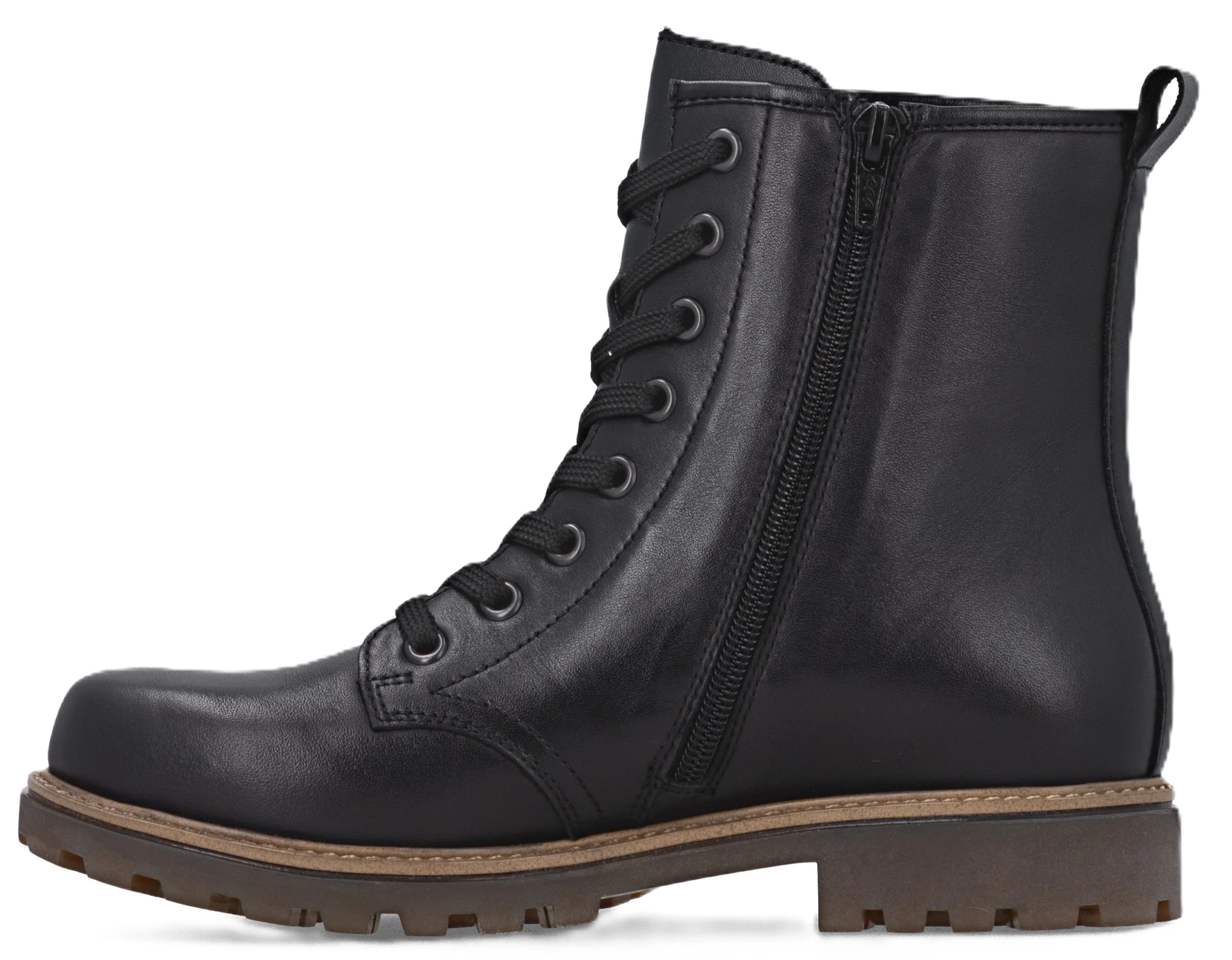 Black Lace Up Boot - Image 2