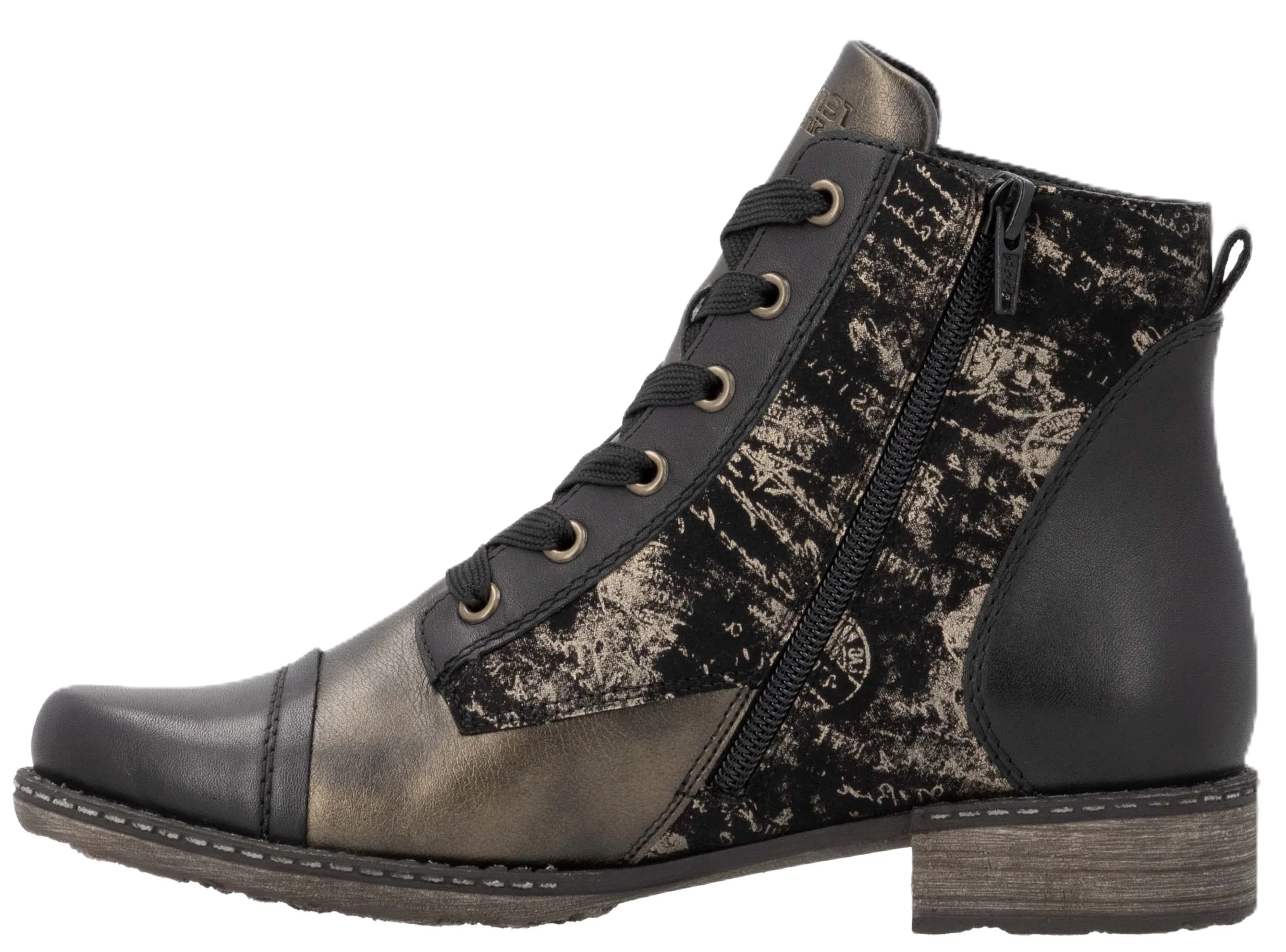 Black Lace Up Fur Lined - Image 2