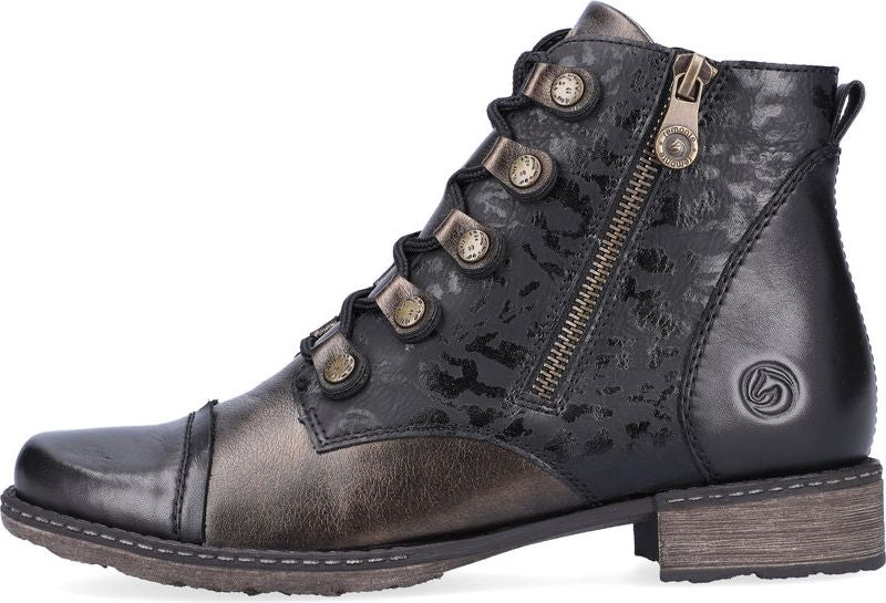 Black Lace Up Fur Lied - Image 3