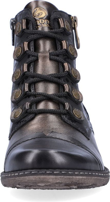 Black Lace Up Fur Lied - Image 4