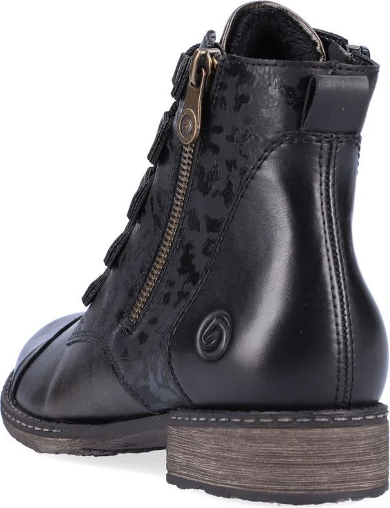 Black Lace Up Fur Lied - Image 5