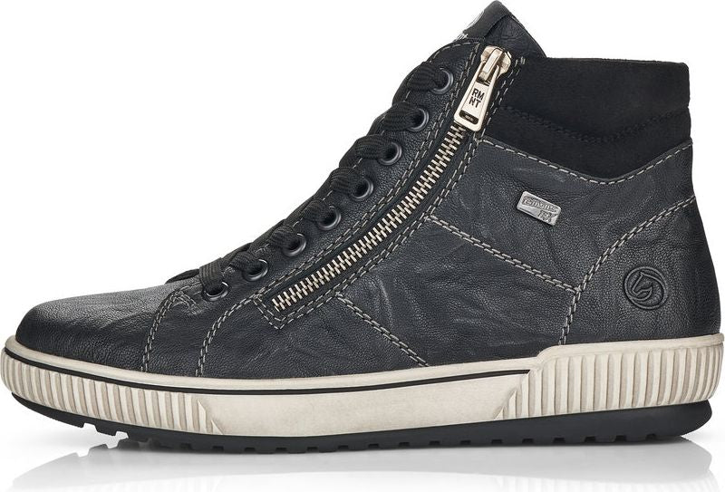 Black Lace Up W Side Zip - Image 3