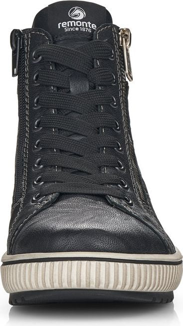Black Lace Up W Side Zip - Image 4