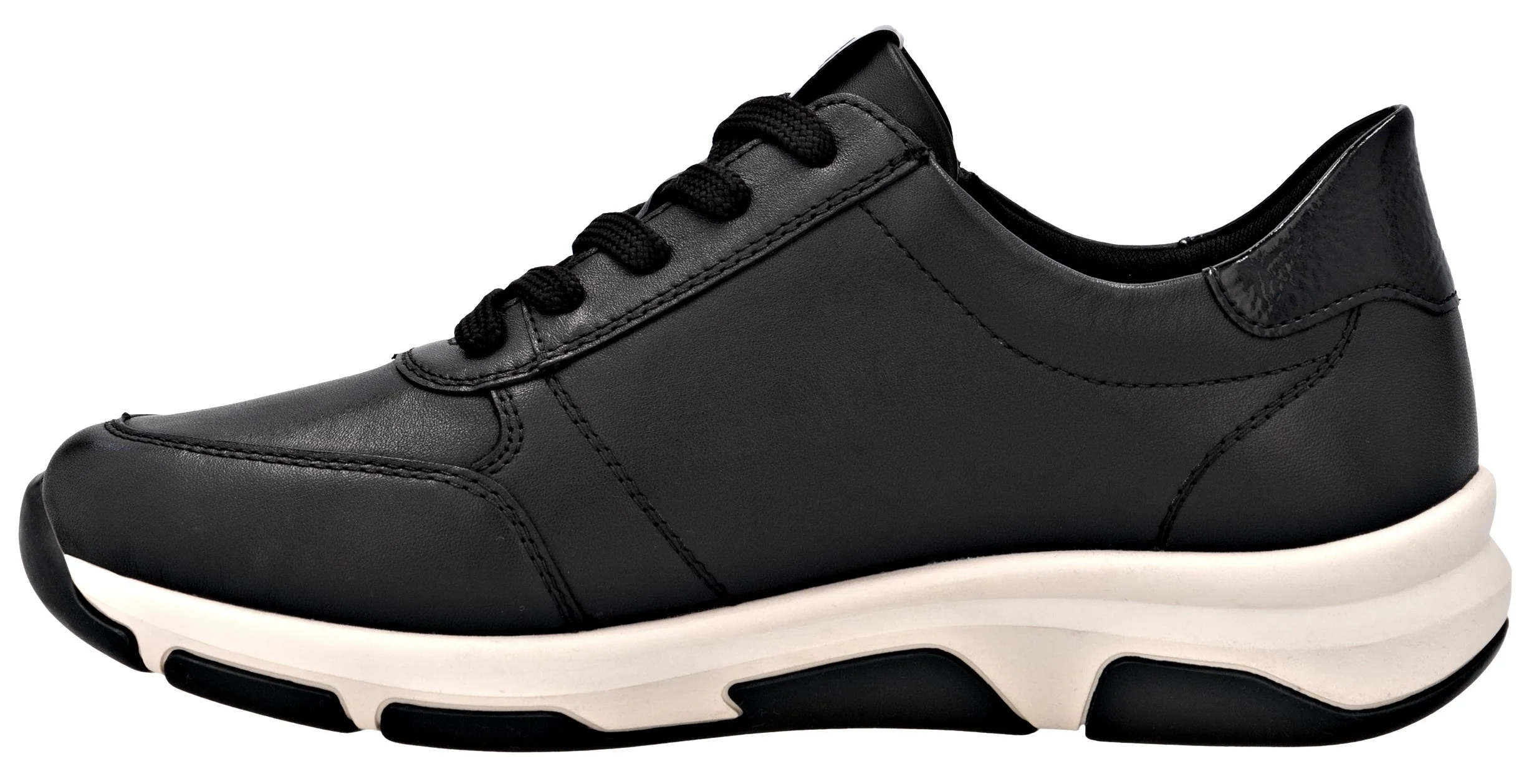 Black Lace Up W Side Zip - Image 2