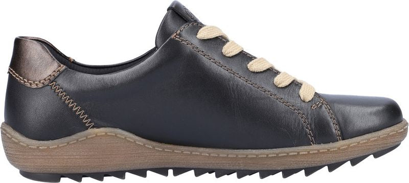 Black Lace Up With Side Zip - Image 2