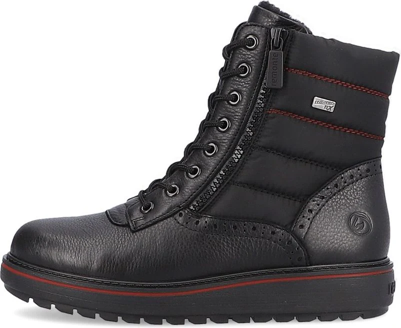 Black Lace Up Wool Lined - Image 3