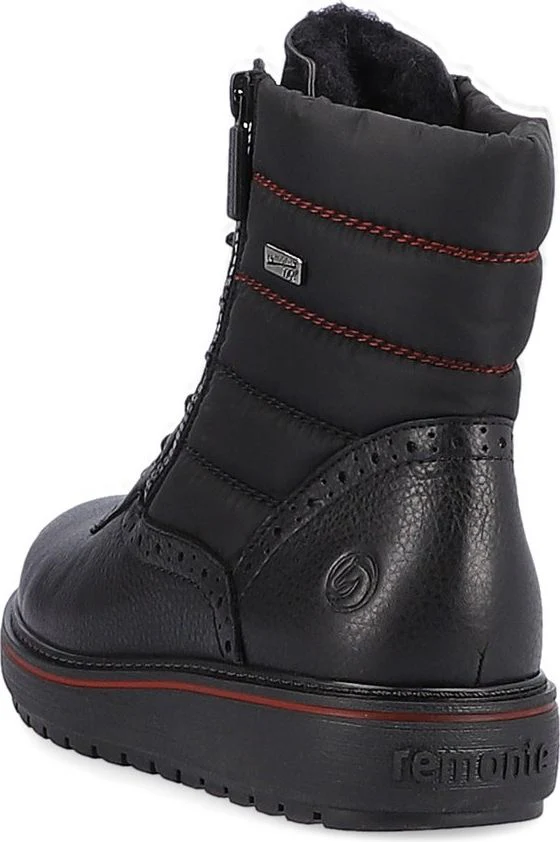 Black Lace Up Wool Lined - Image 5