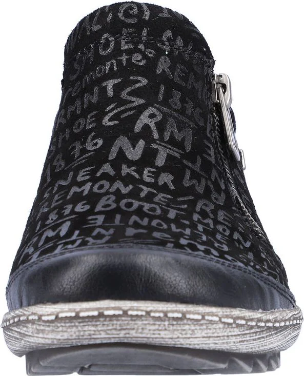 Black Slip On With Side Zip - Image 4