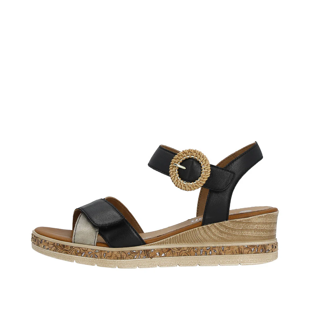 Black Wedge Ankle Strap - Image 3