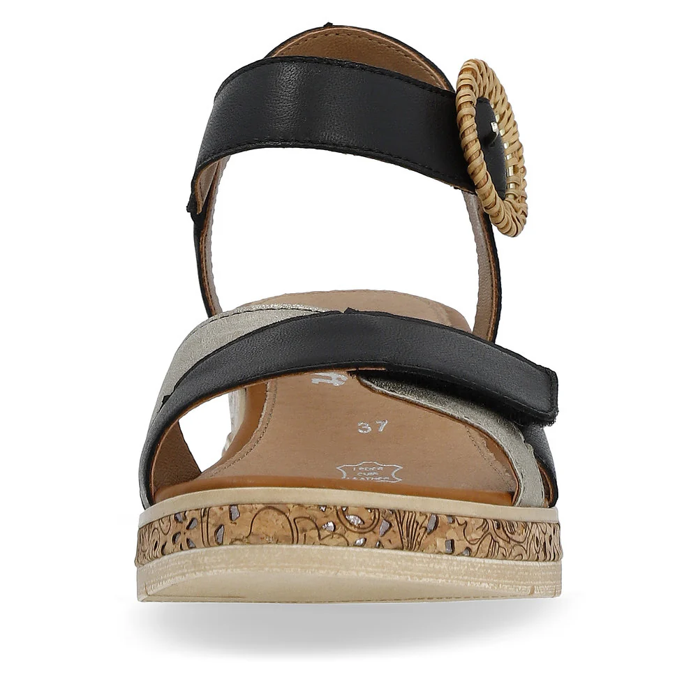Black Wedge Ankle Strap - Image 4