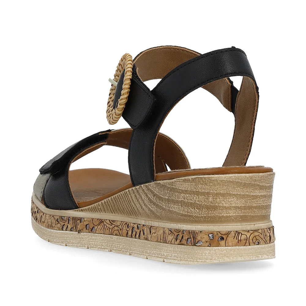 Black Wedge Ankle Strap - Image 5