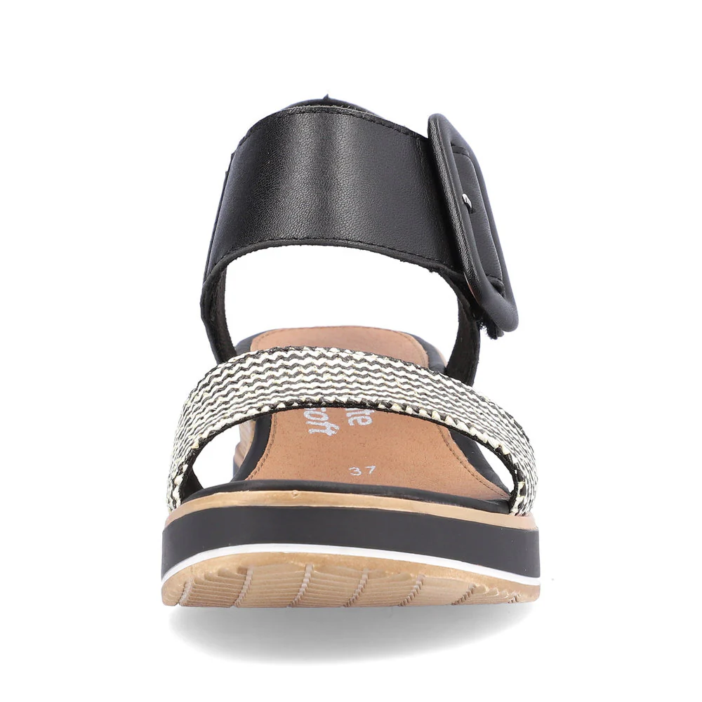 Black Wedge Sandal - Image 4