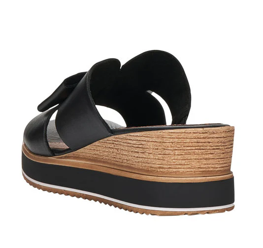 Black Wedge Slide Sandal - Image 4