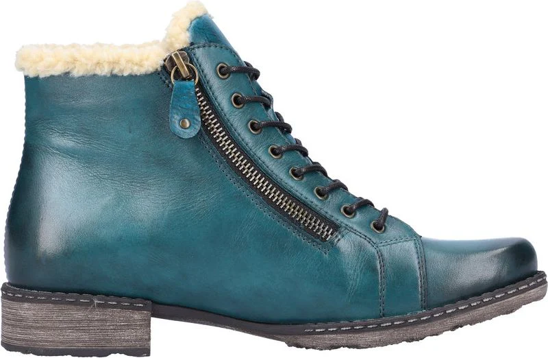 Blue Lace Up Boot - Image 2