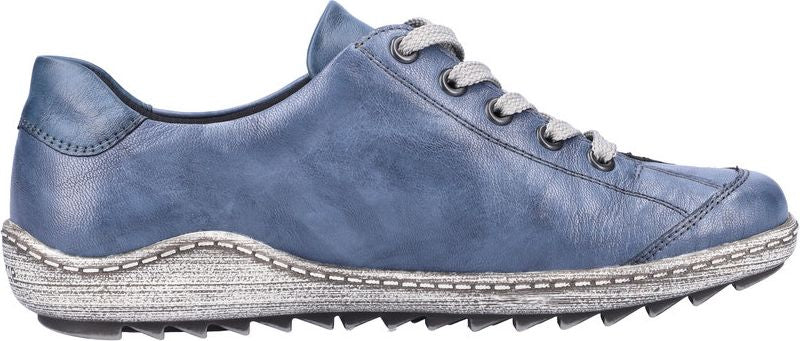 Blue Lace Up With Side Zip - Image 2