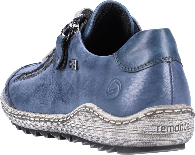 Blue Lace Up With Side Zip - Image 5