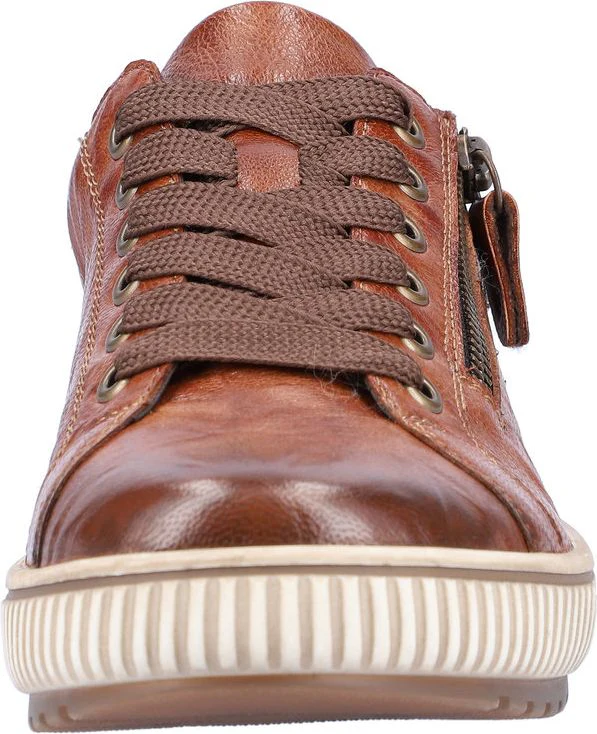 Brown Lace Up With Side Zip - Image 4