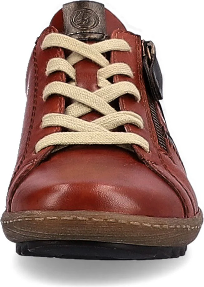 Brown Lace Up W Side Zip - Image 4