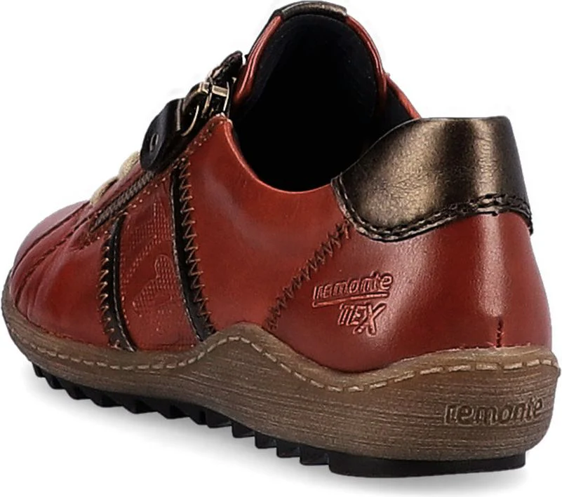 Brown Lace Up W Side Zip - Image 5