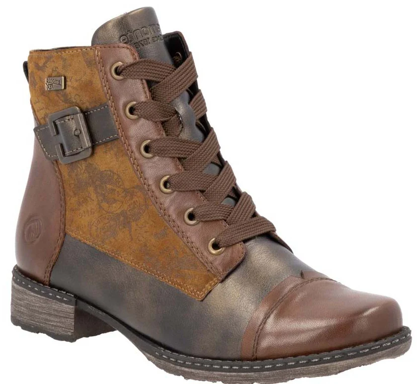 Chestnut Lace Up Fur Lined