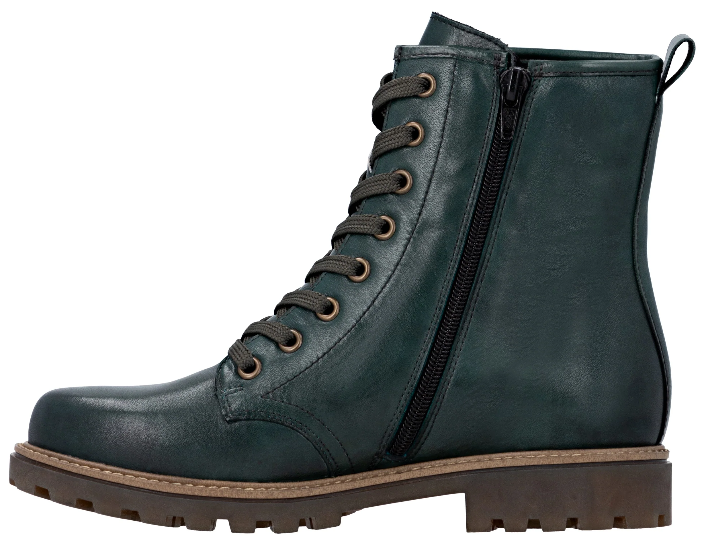 Dark Olive Lace Up Boot - Image 2
