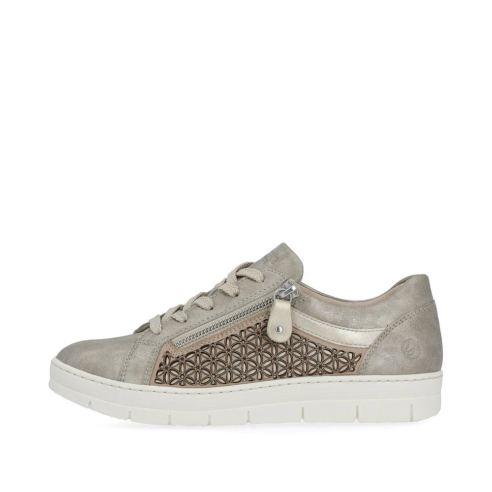 Grey Gold Lace Up - Image 3