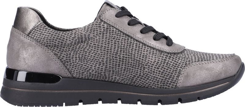 Grey Lace Up With Zip - Image 2