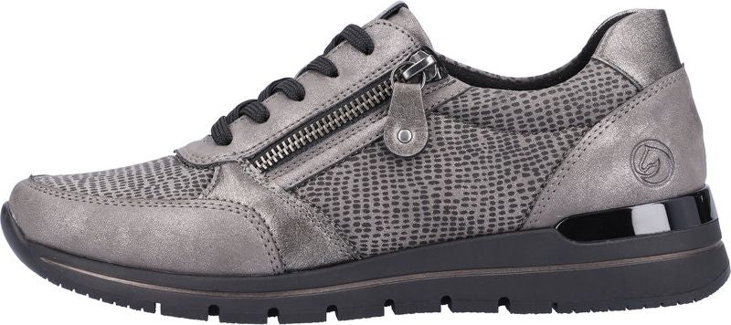 Grey Lace Up With Zip - Image 3