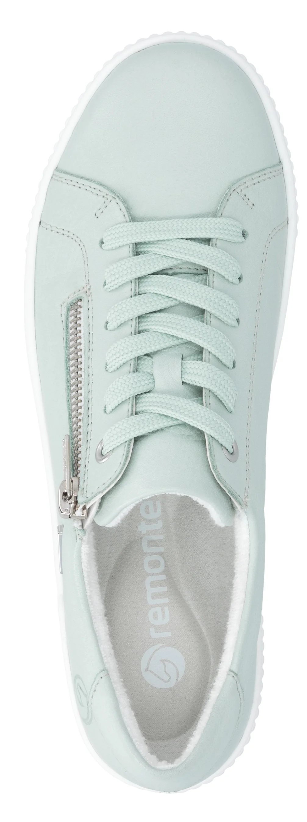 Pale Cyan Lace Up W Side Zip - Image 3