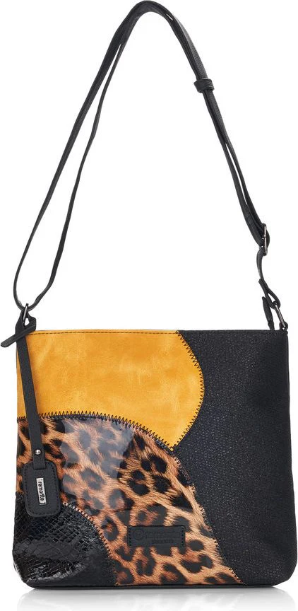 Purse Black W/ Yellow/Leopard - Image 2