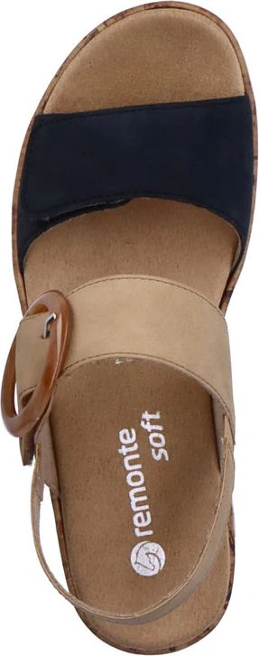 Sand/Navy Sandal - Image 4