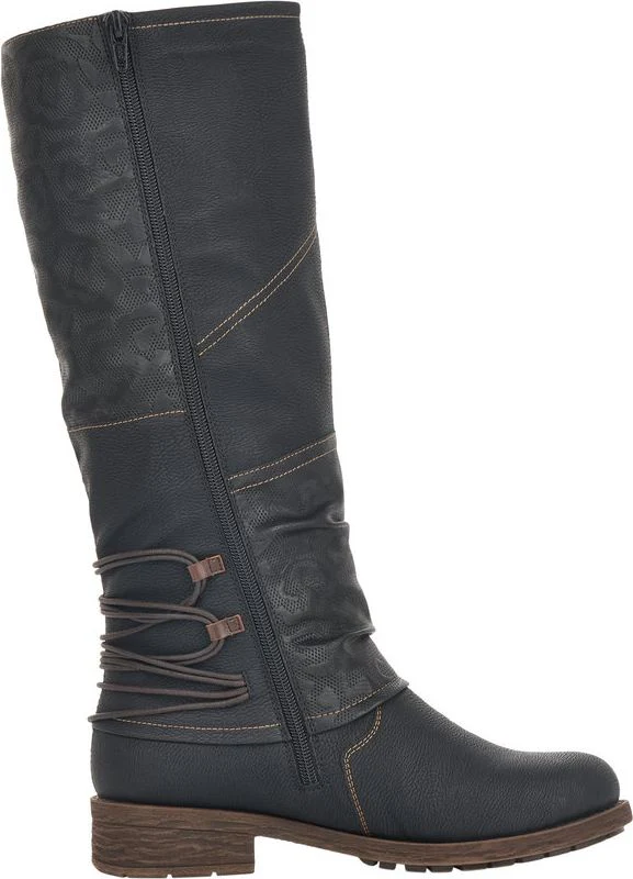 Tall Black Side Zip Boot - Image 2