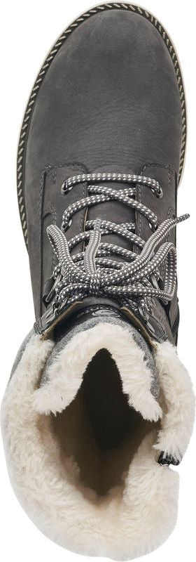 Tall Grey Lace Up Boot - Image 4
