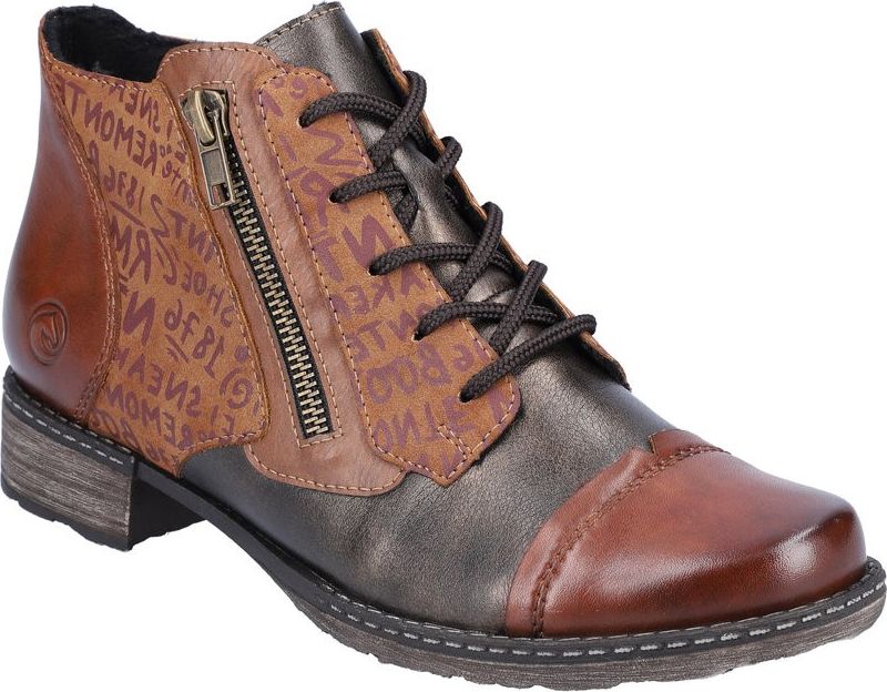 Tan Lace Up Ankle Boot