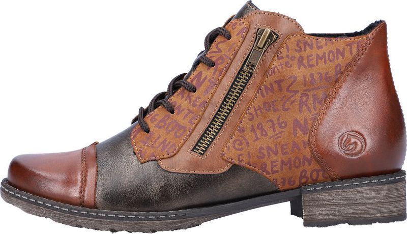 Tan Lace Up Ankle Boot - Image 3
