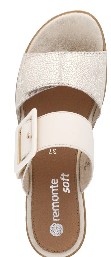 White 2 Strap Wedge Slide - Image 6