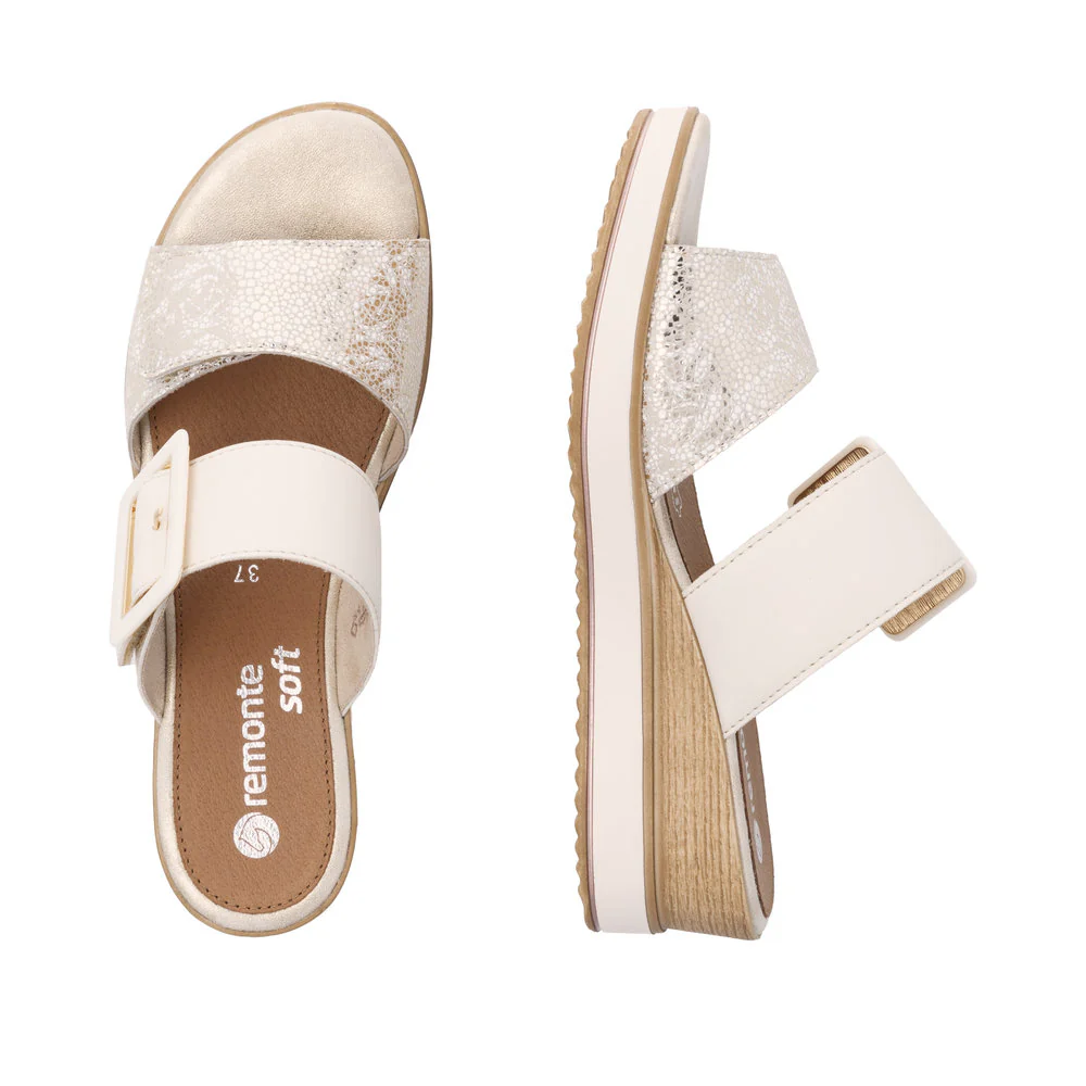 White 2 Strap Wedge Slide - Image 8