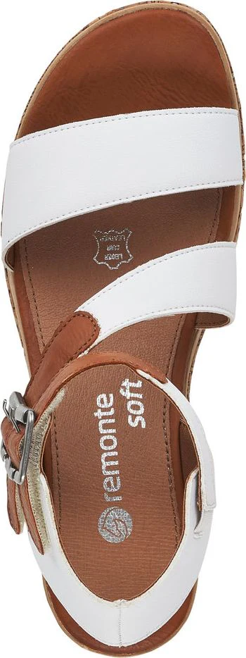 White Ankle Strap Wedge Sandal - Image 6
