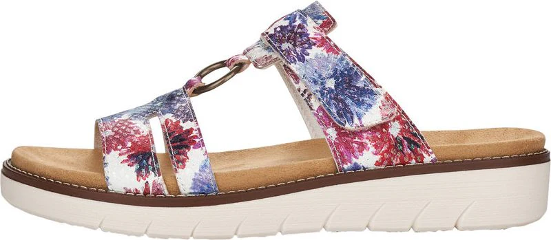 White Multi Flower Slide Sandal - Image 3