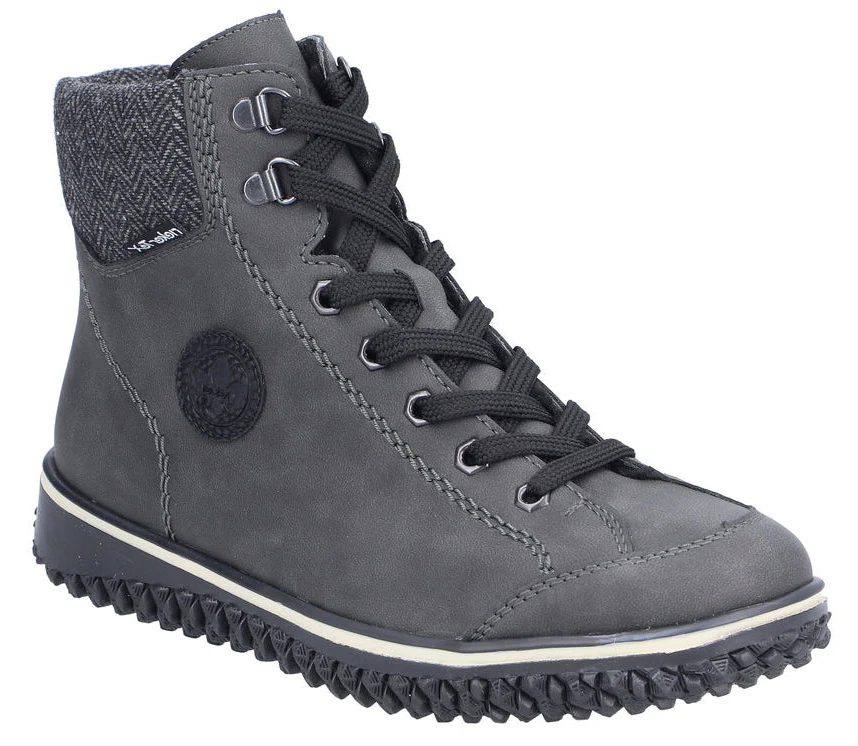 Anthracite Warm Lined Lace Up Boot