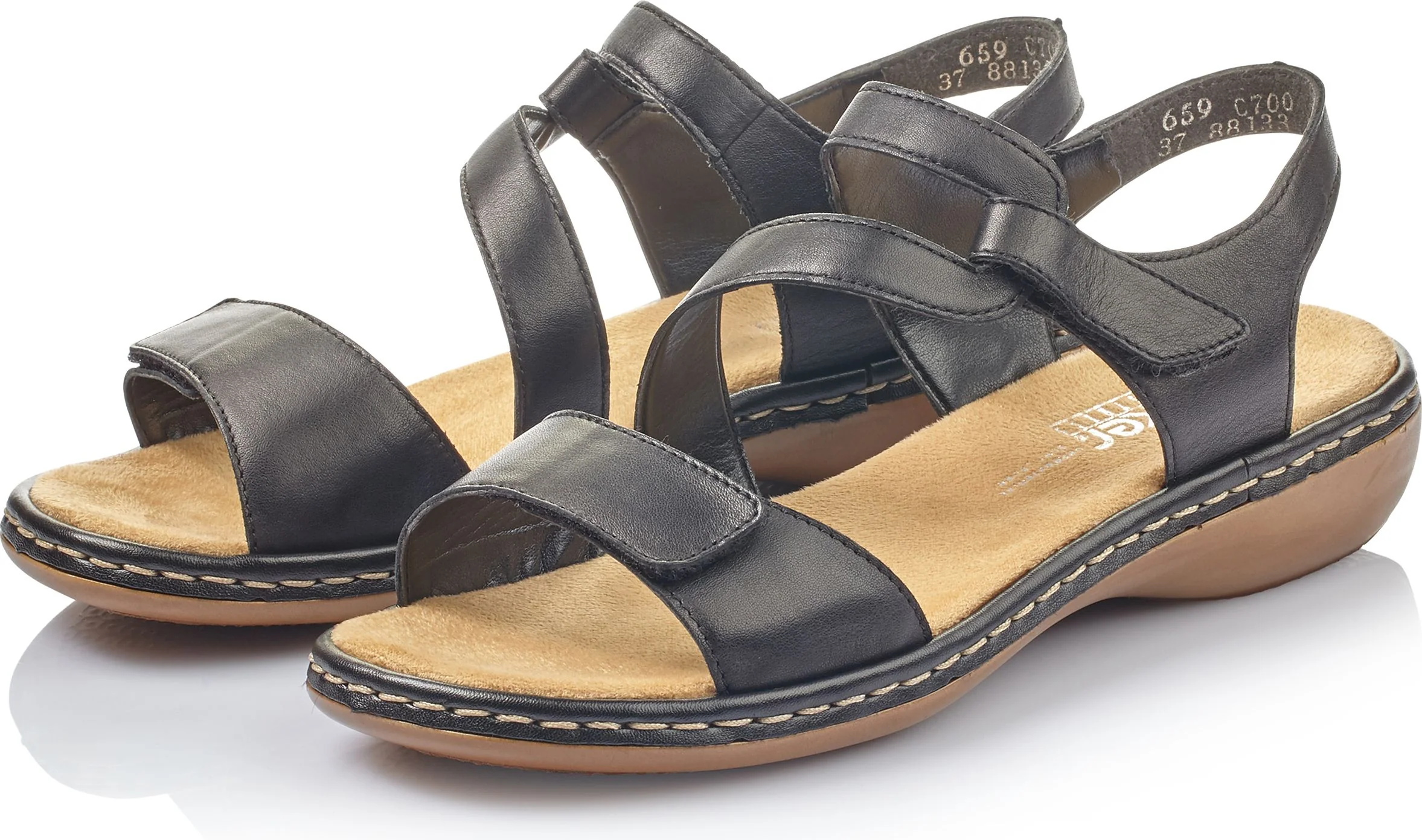 Black Criss Cross Sandal - Image 6