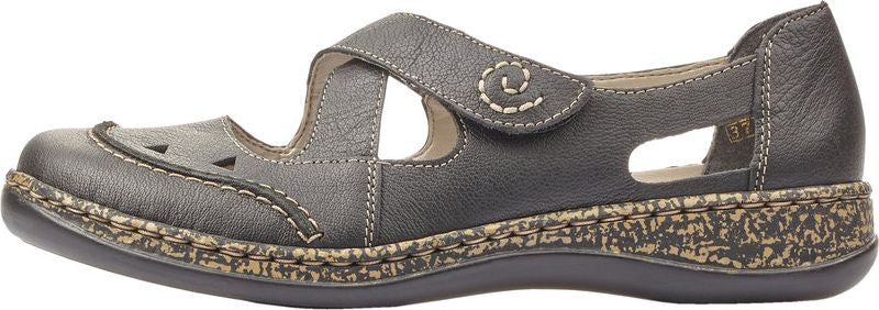 Black Criss Cross Strap Slip On - Image 3