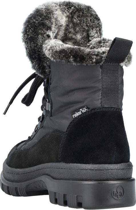 Black Flip Grip Lace Up Boot - Image 5