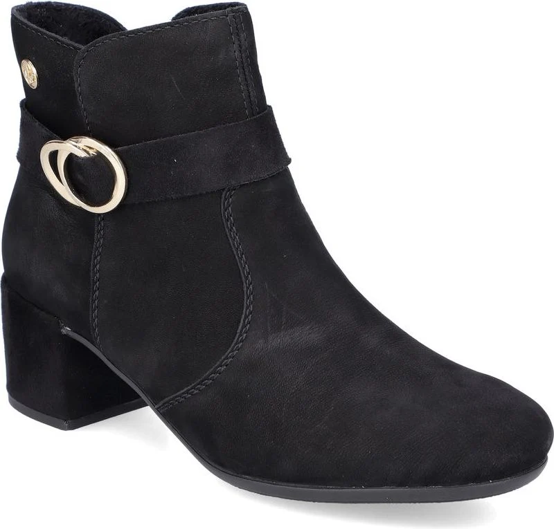 Black Fur Lined W Heel