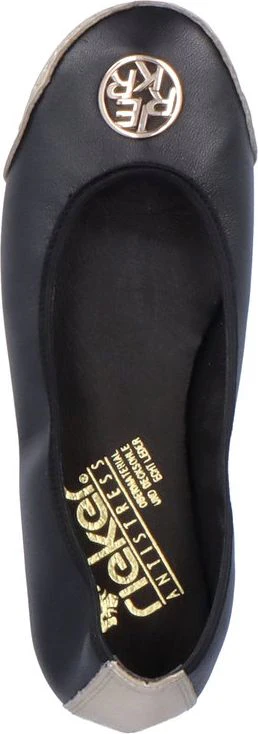 Black/Gold Ballerina Slip On - Image 4