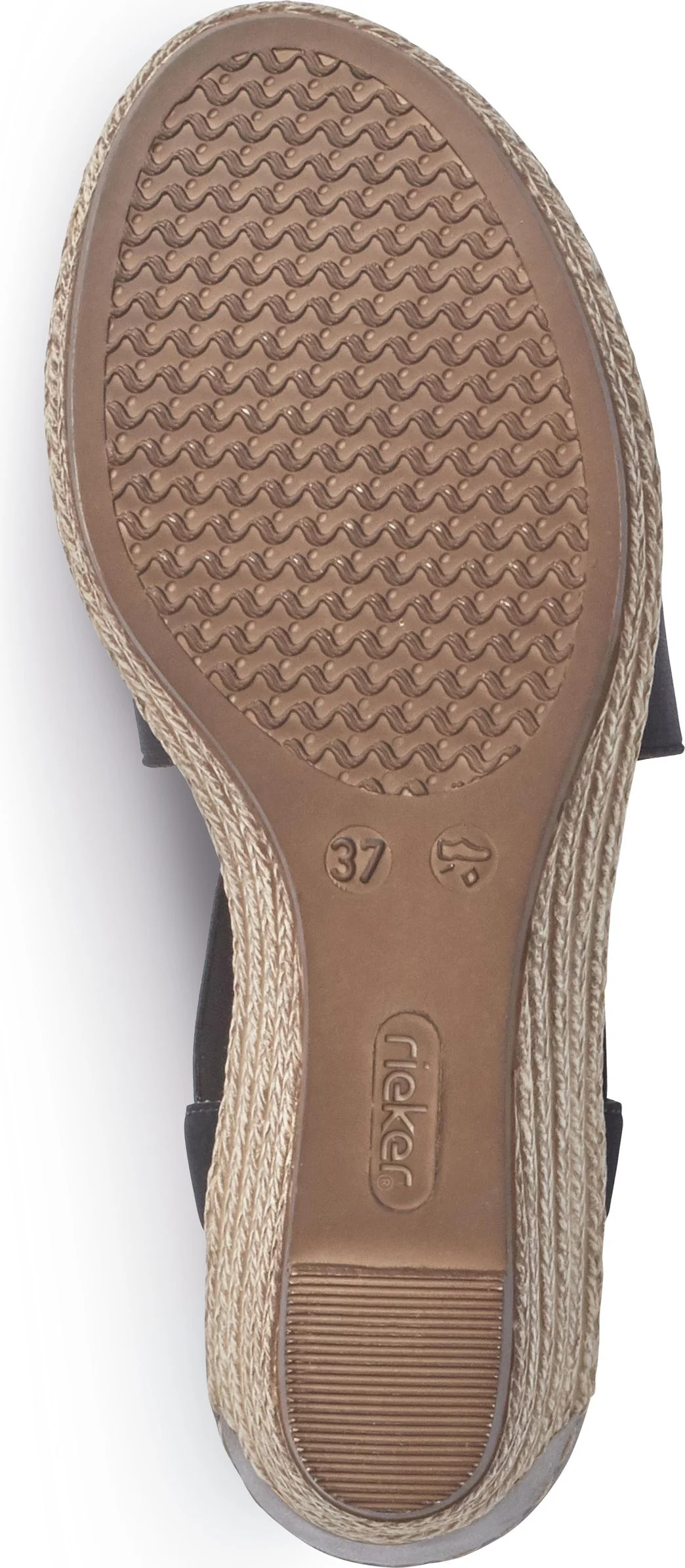 Black/Grey Criss Cross Wedge - Image 6